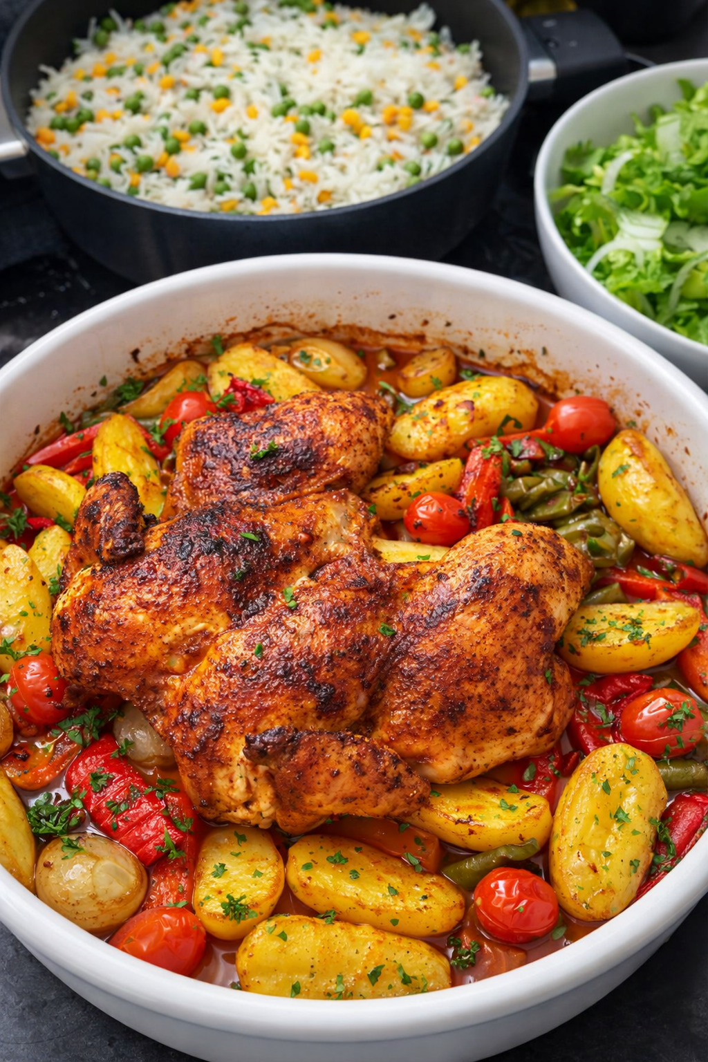 Crispy Turkish Roast Chicken and Rice recipe 