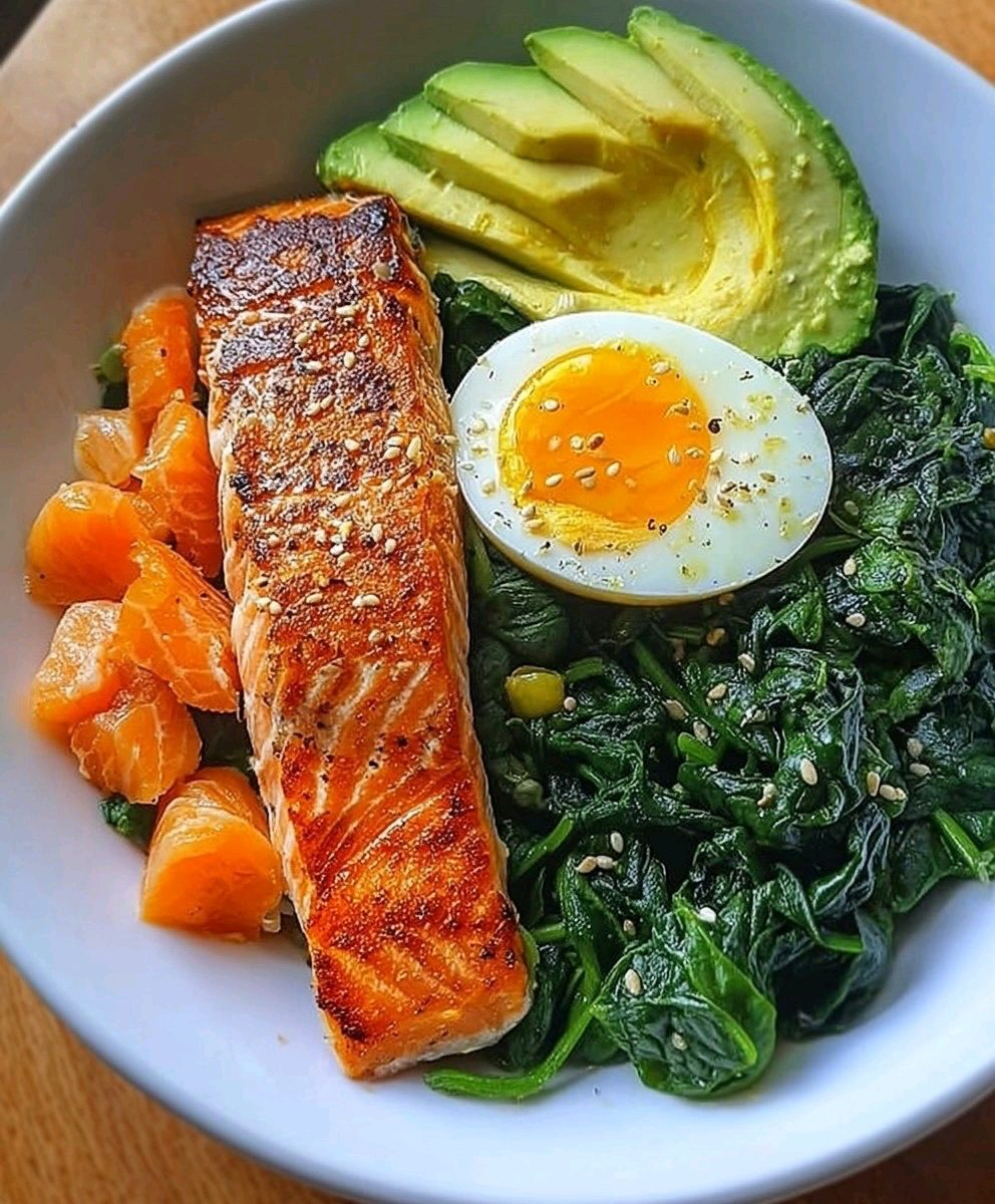 Pan-Seared Salmon & Spinach Power Bowl (Healthy, High-Protein & Ready in 20 Minutes)