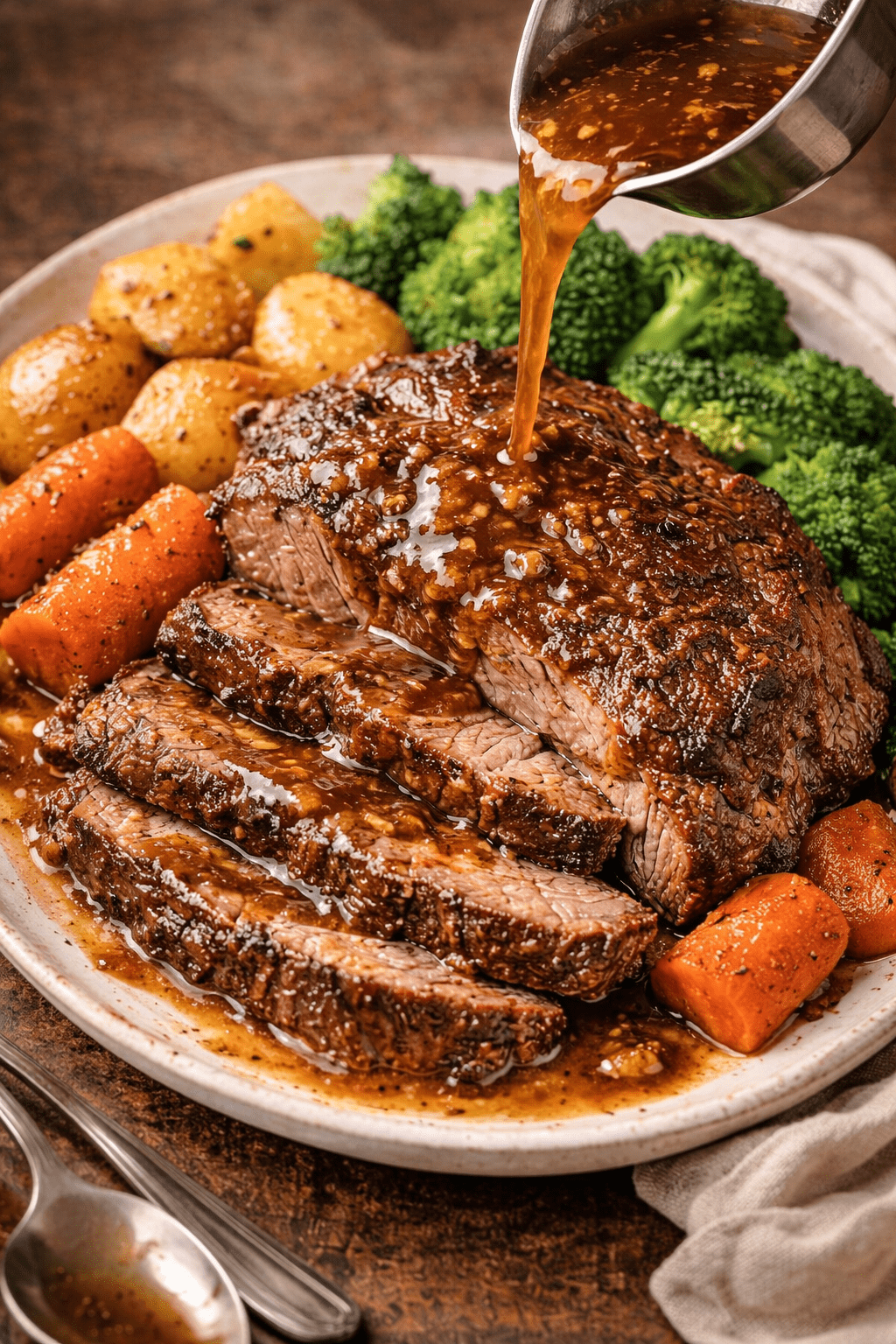 Classic Pot Roast with Baby Potatoes and Carrots recipe 