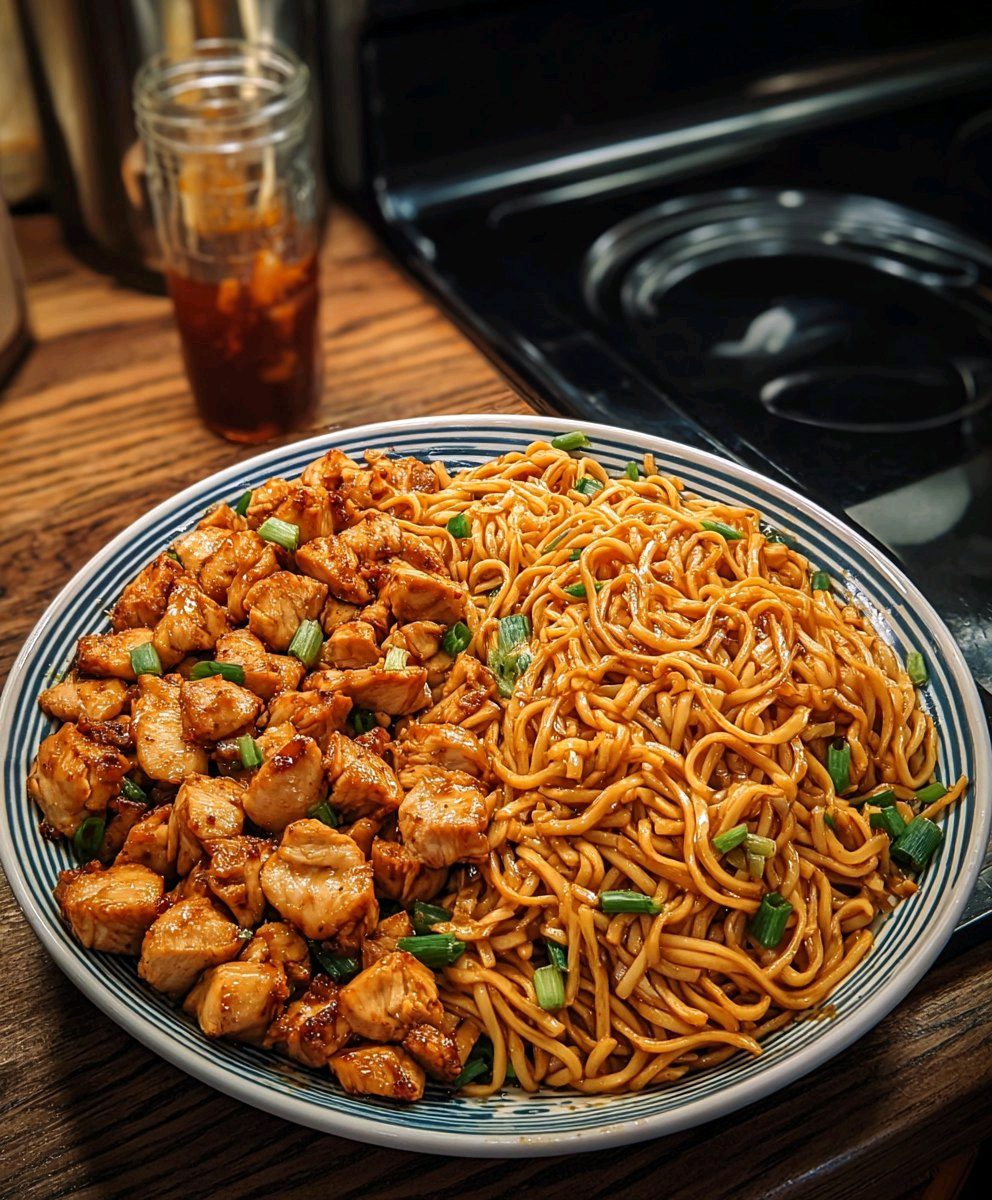 How to prepare Spicy Garlic Chicken Noodles