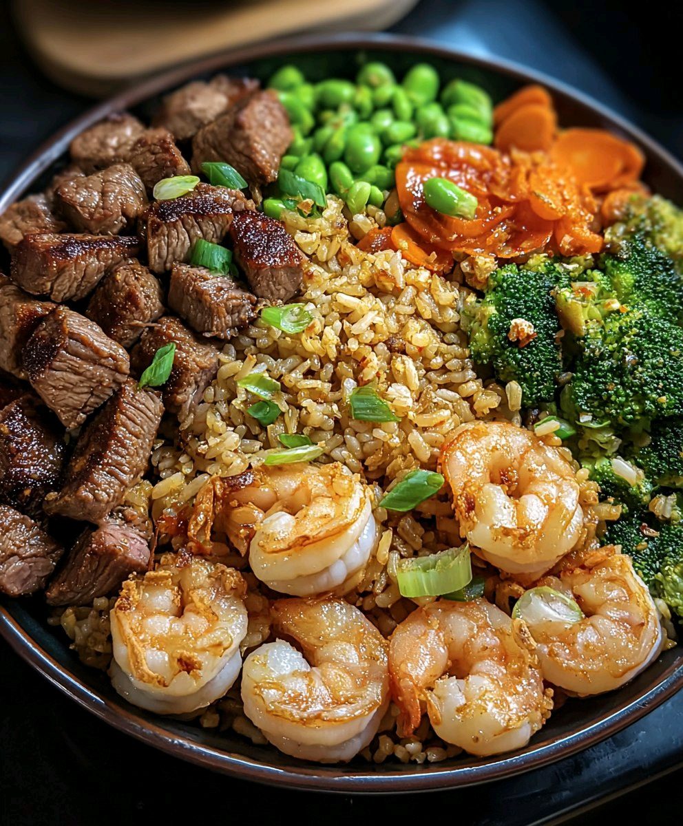 How to prepare Surf & Turf Fried Rice Bowl 