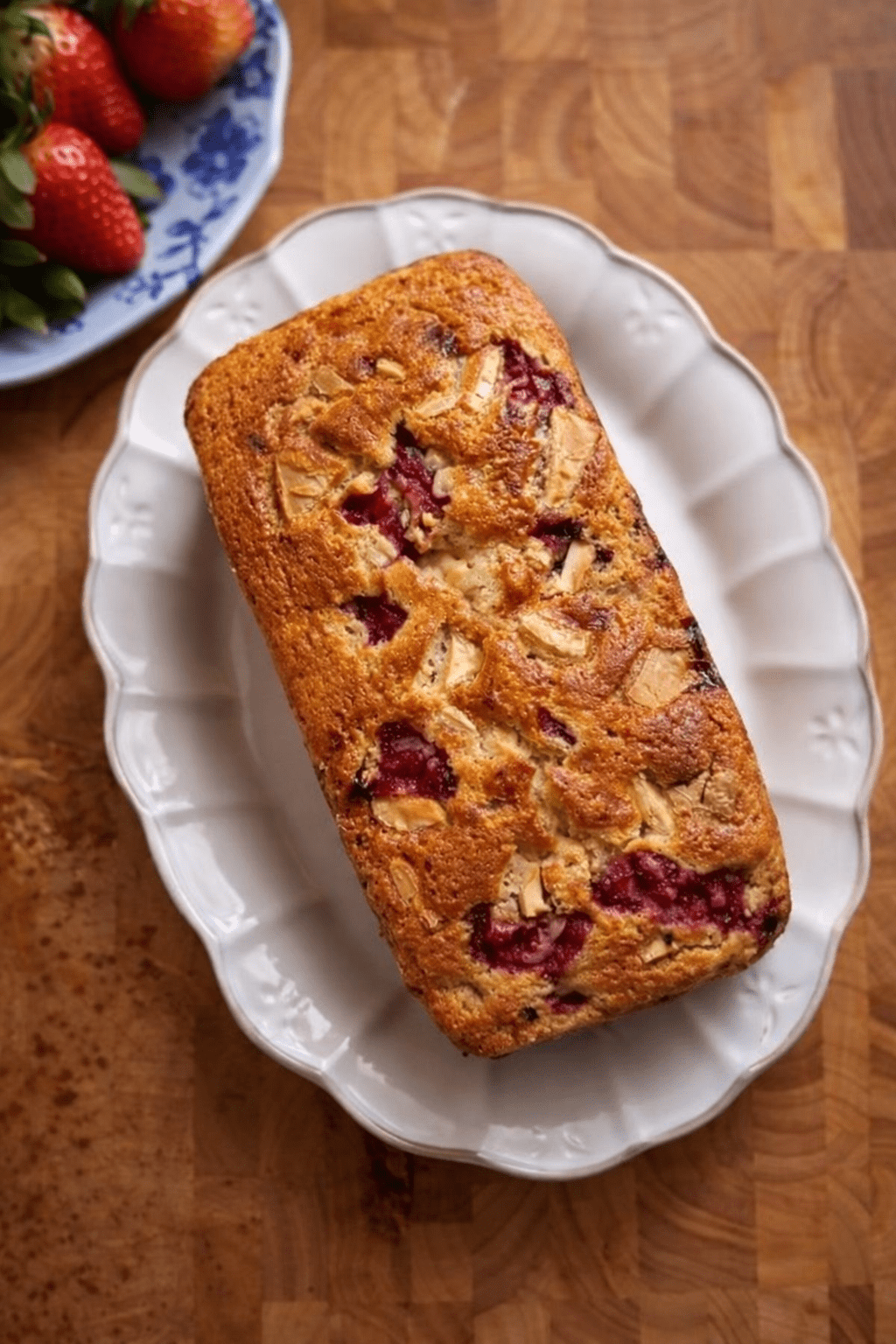 White Chocolate Strawberry Loaf Cake recipe 