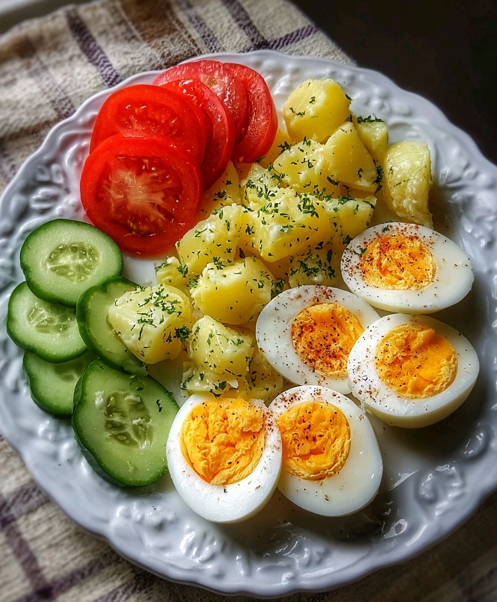 Simple Egg and Potato Salad recipe 