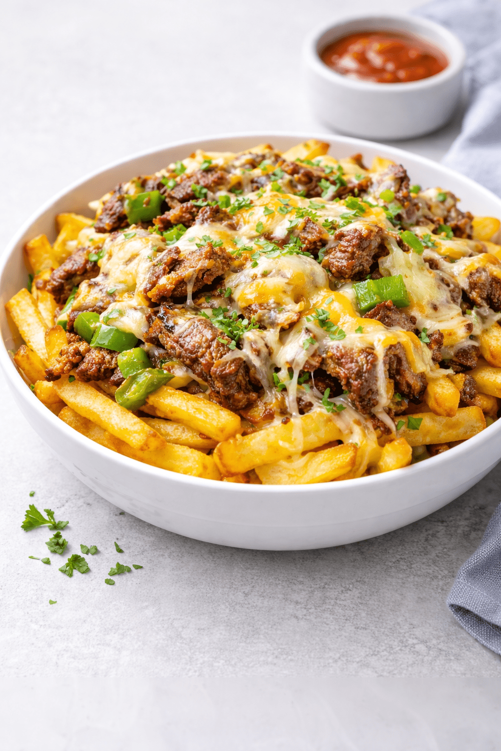 How to make Loaded Philly Cheesesteak Fries