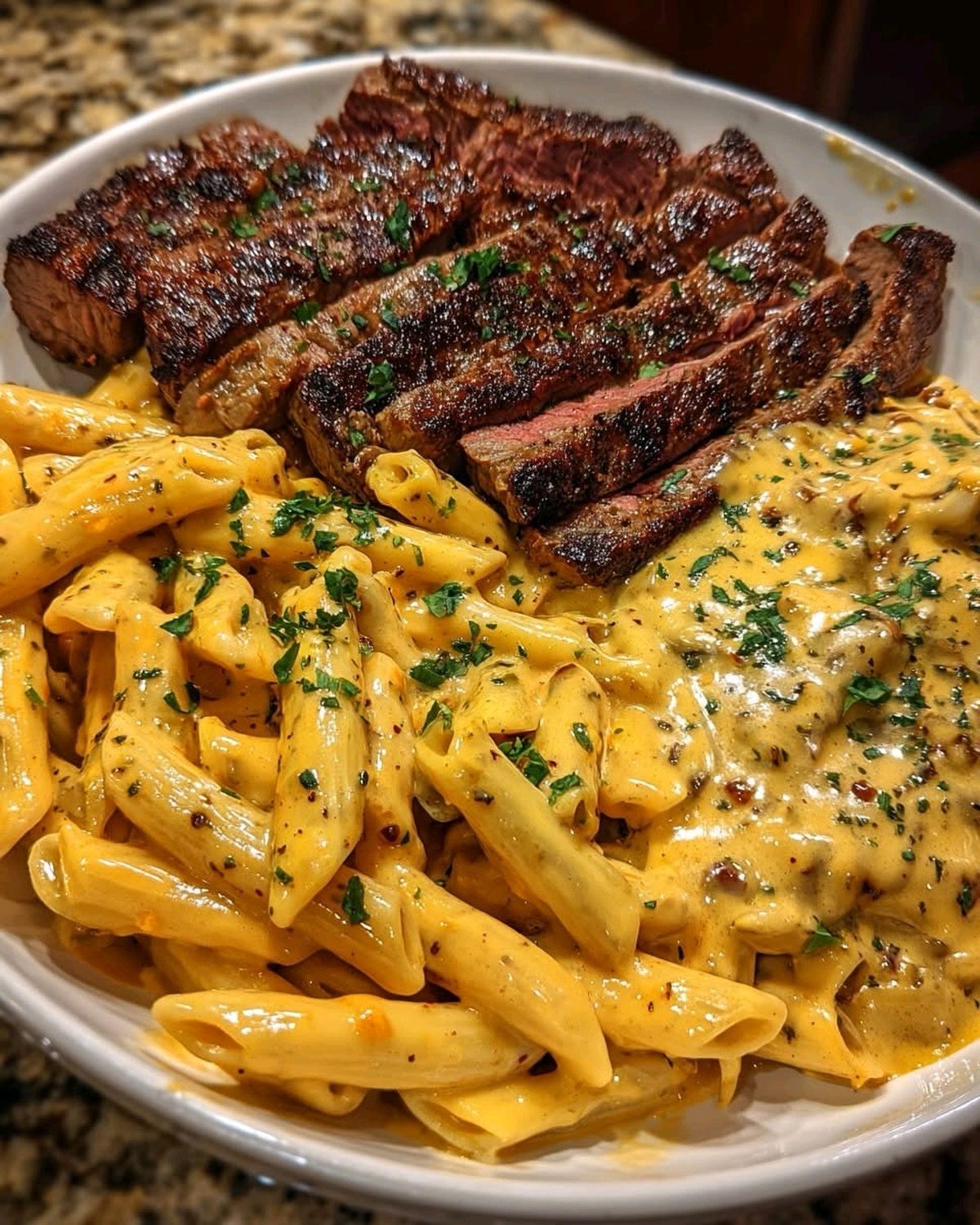Creamy Cajun Steak Penne recipe 
