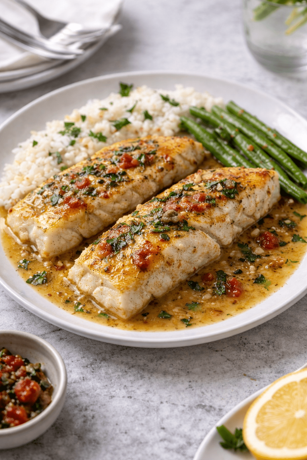 How to prepare Pan-Seared Cod in Lemon Butter Sauce