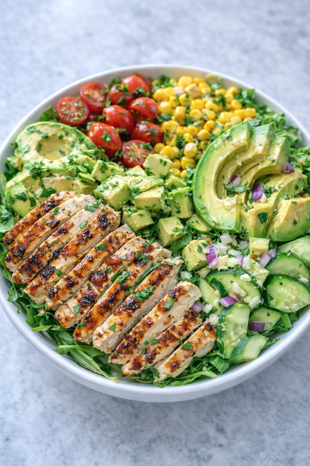 Grilled Chicken Avocado Salad recipe 