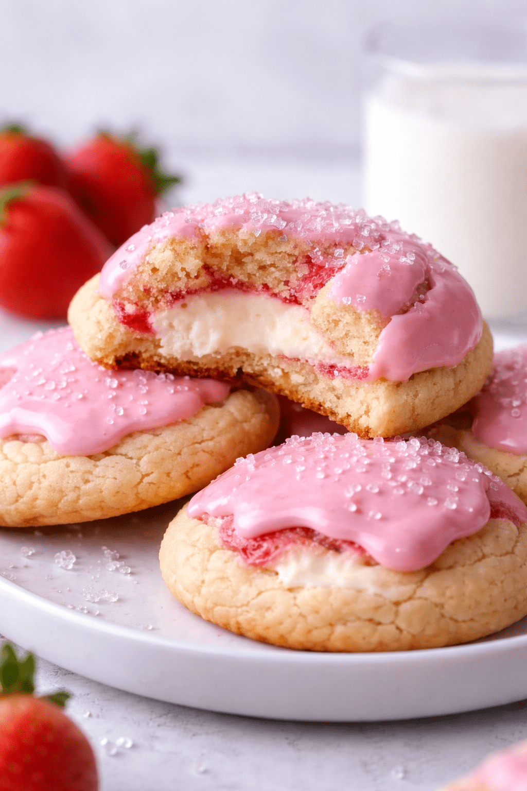 How to make Strawberry Cheesecake Cookies
