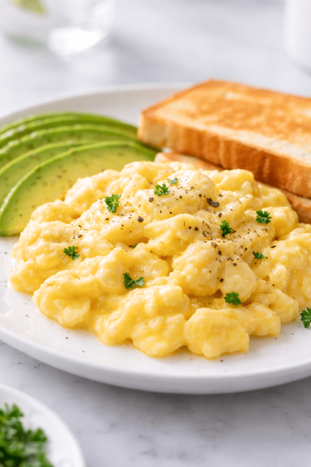 Scrambled eggs for breakfast 