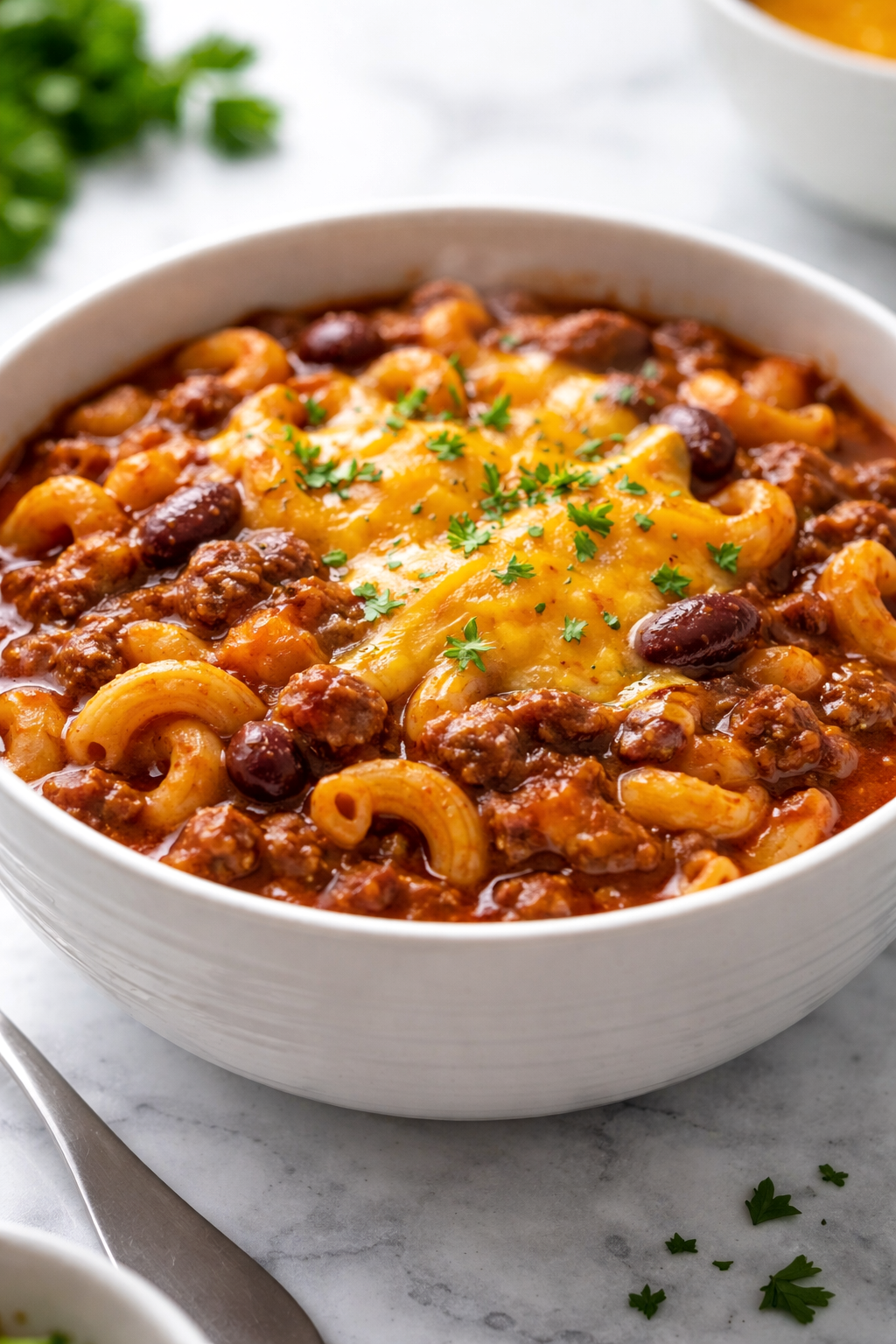 How to make chili with macaroni