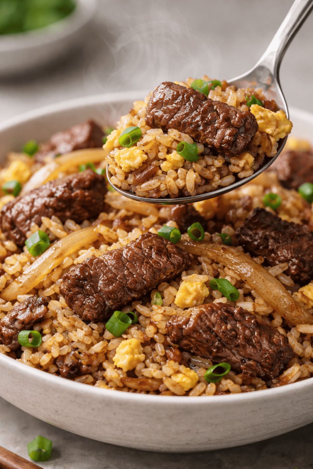How to make Onion Beef Fried Rice