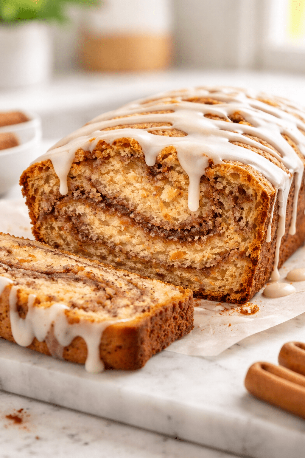 Cinnamon Roll Carrot Cake Bread recipe 