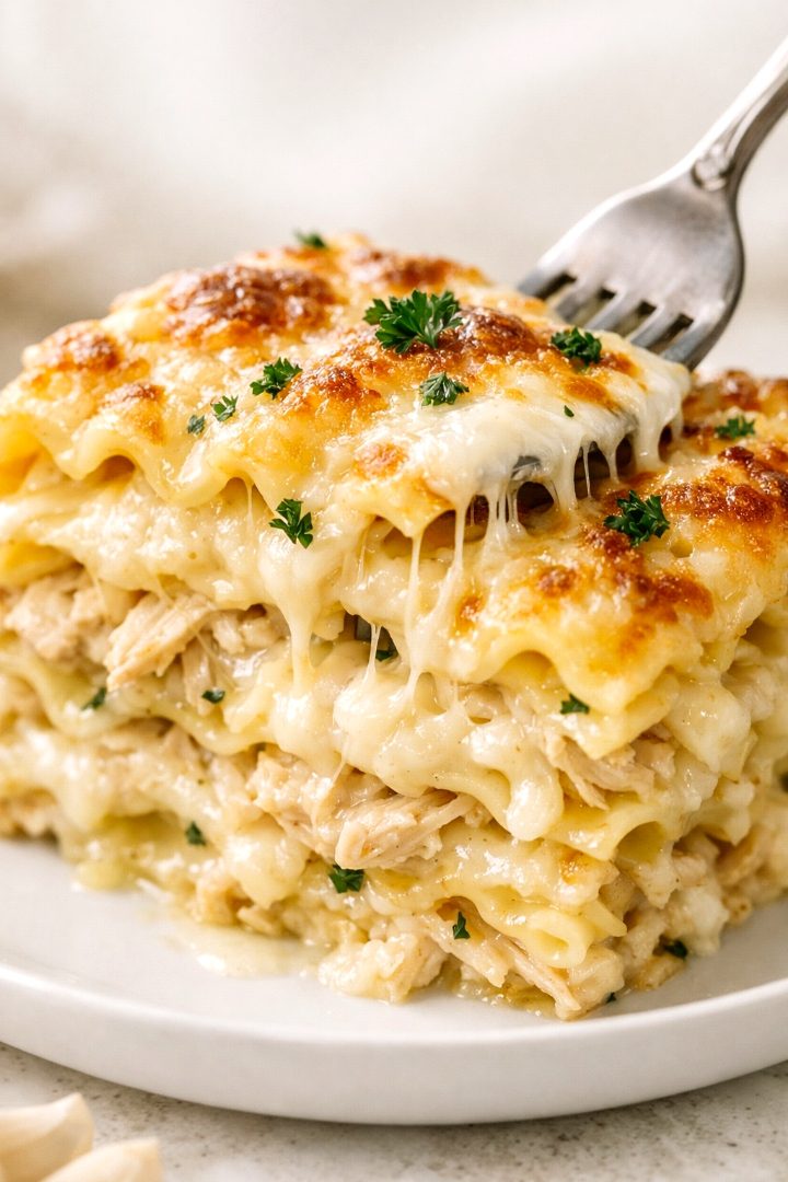 Chicken Alfredo Lasagna recipe 