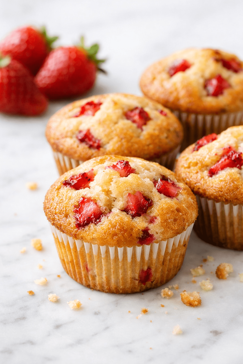 easy strawberry muffins recipe 