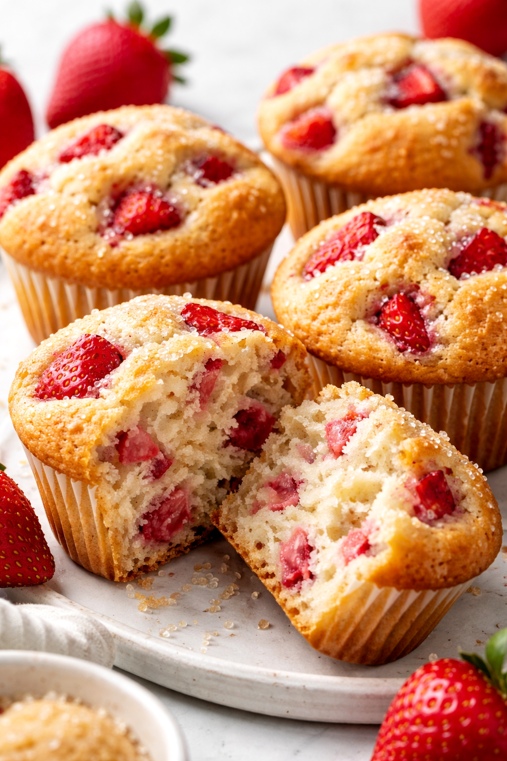 American-style strawberry muffins recipe 