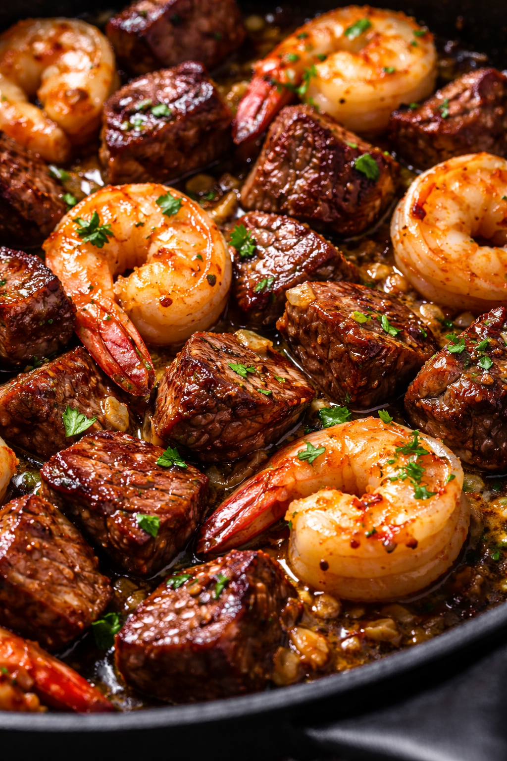 Garlic Steak and Shrimp recipe 