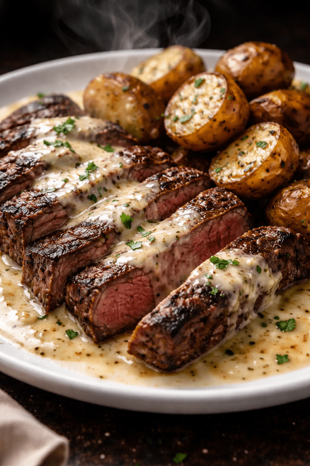 Garlic Butter Steak and Potatoes recipe 