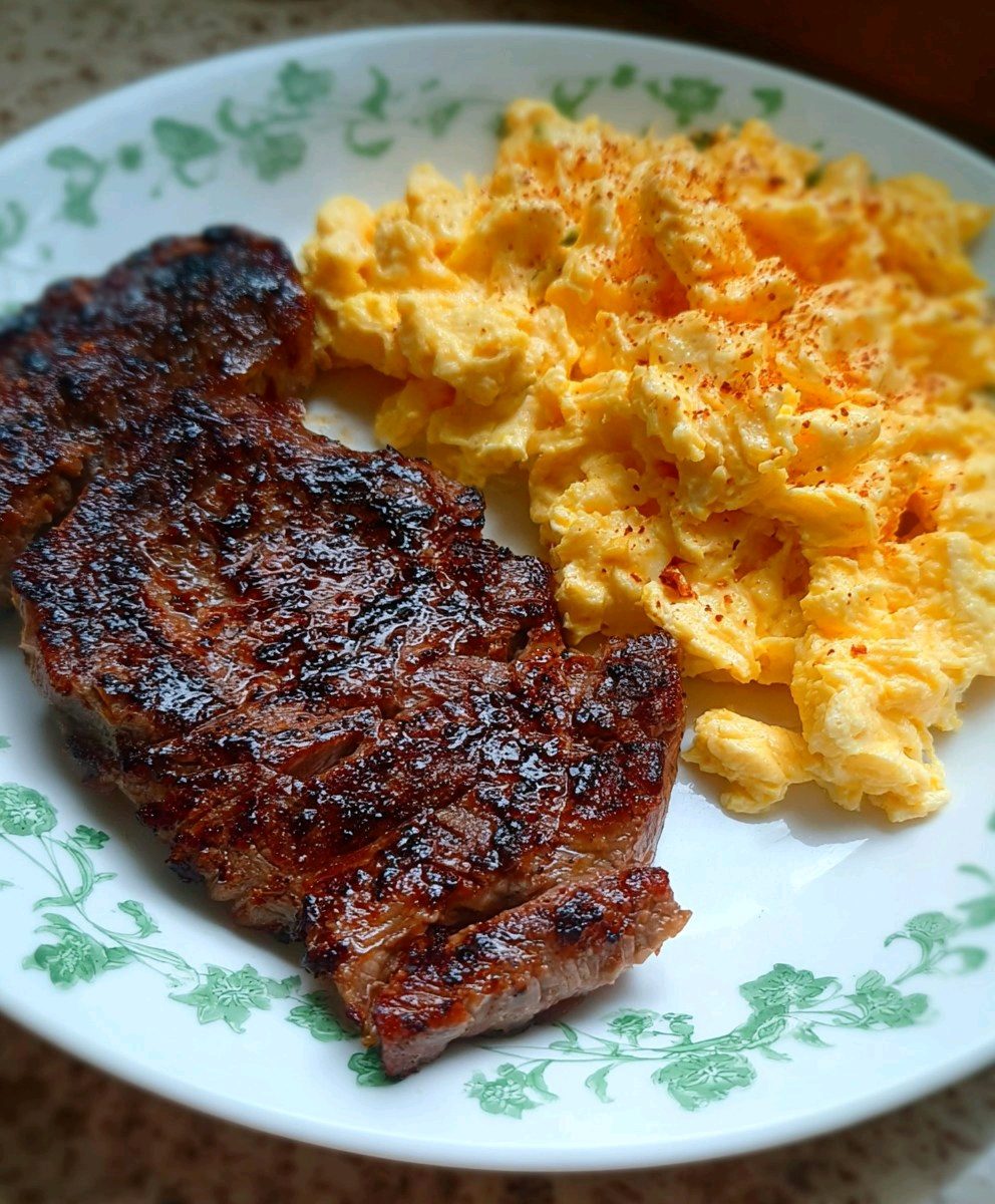 How to make Steak with Scrambled Eggs