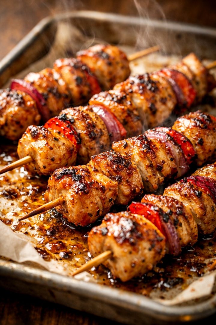 Oven Baked Chicken Skewers recipe 