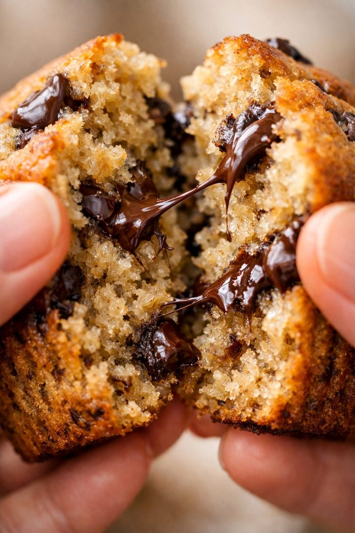 Healthy Banana Chocolate Chip Muffins recipe 