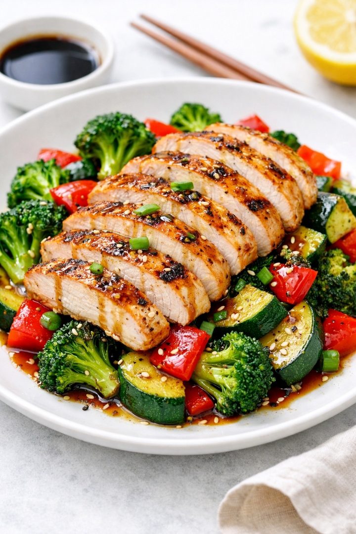 Grilled Chicken & Veggie Stir-Fry
