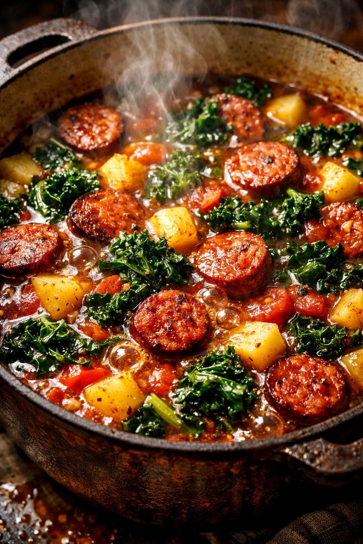 Portuguese Sausage and Kale Stew recipe 