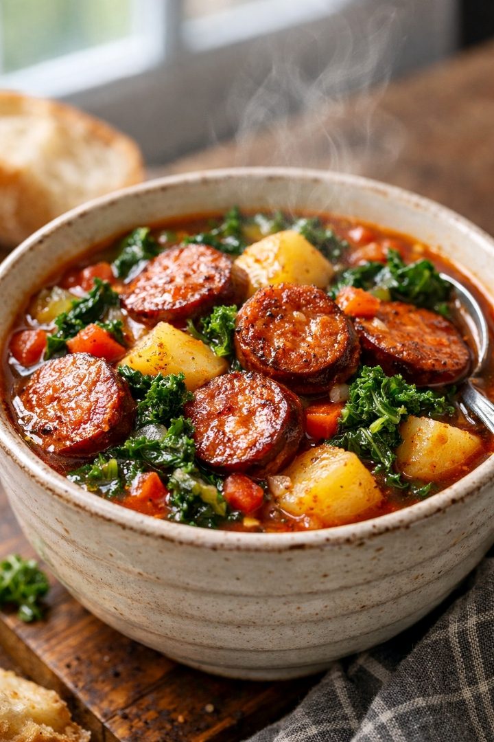How to make Portuguese Sausage and Kale Stew