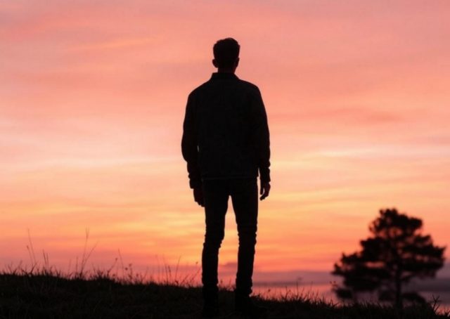 For a contemplative silhouette image:** *