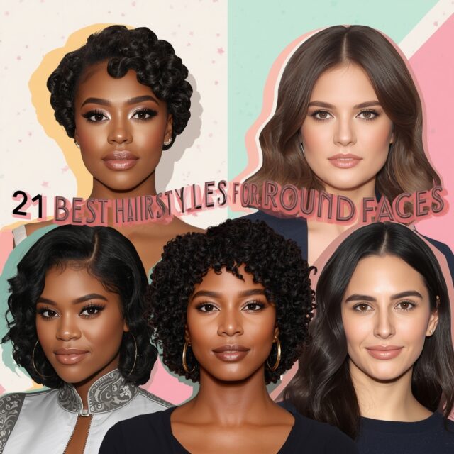 hairstyles for round faces