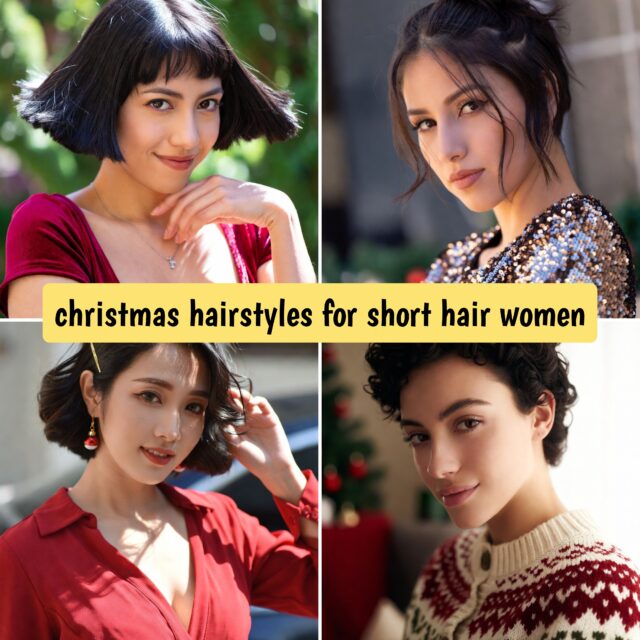 christmas hairstyles for short hair women