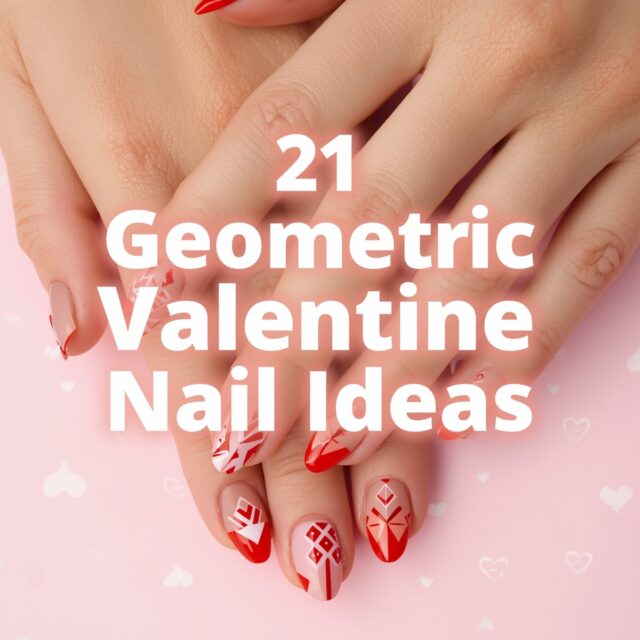 Geometric Valentine Nails