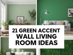 21 Green Accent Wall Living Room Ideas to Transform Your Space Green accent wall living room