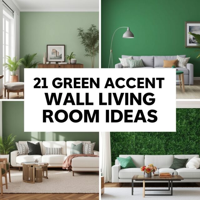 Green-accent-wall-living-room 21 Green Accent Wall Living Room Ideas to Tr Cover