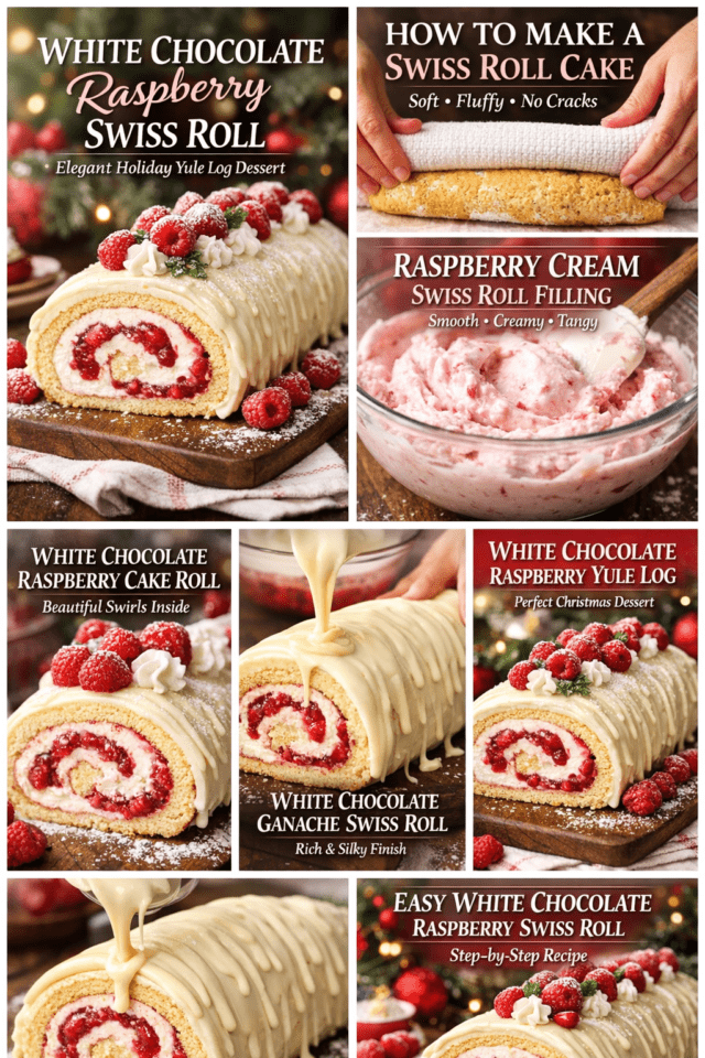 Polish_20251222_150135997 White Chocolate Raspberry Swiss Roll (Yule Log Style)