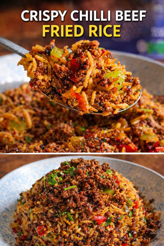 Crispy Chilli Beef Fried Rice