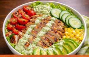 Grilled Chicken and Avocado Salad with Creamy Avocado Dressing Grilled Chicken and Avocado Salad with Cream Cover