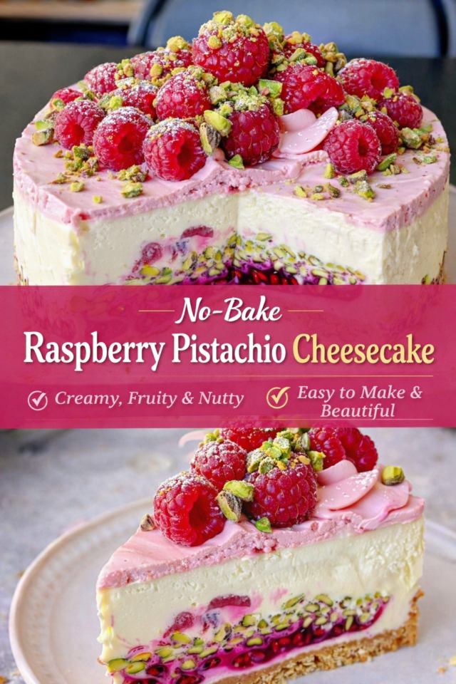 Raspberry Pistachio Cheesecake Delight (No-B Cover