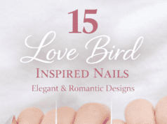 15 Love Bird Inspired Nail Ideas for a Romantic, Whimsical Look love bird inspired nail ideas