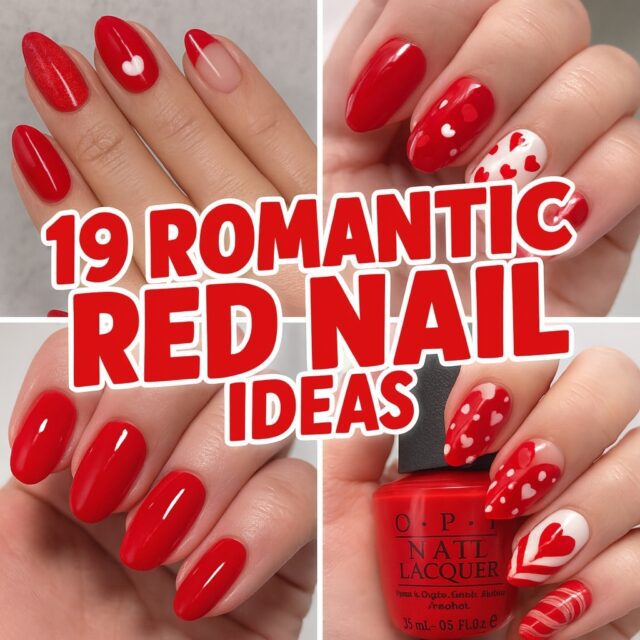 Romantic-red-nails Romantic red nails