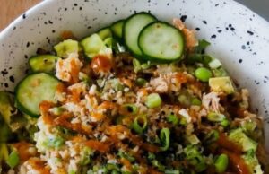 Tuna Avocado Crispy Rice Salad Tuna Avocado Crispy Rice Salad