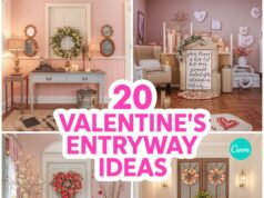 20 Valentines Entryway Ideas to Make Your Home Feel Warm and Romantic Valentines entryway ideas
