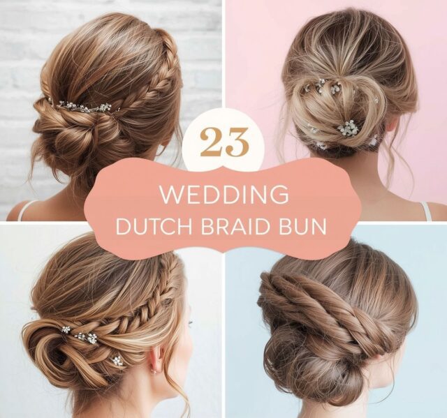 Wedding-Dutch-Braid-Bun Wedding Dutch Braid Bun