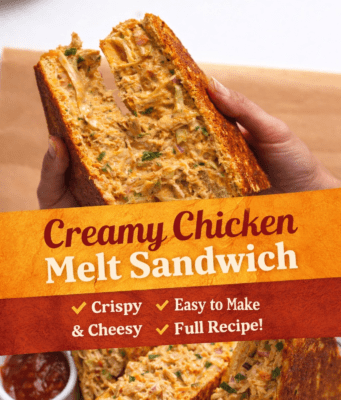Creamy Chicken Melt Sandwich (Cheesy, Crispy & Crowd-Pleasing) Creamy Chicken Melt Sandwich (Cheesy, Crispy Cover