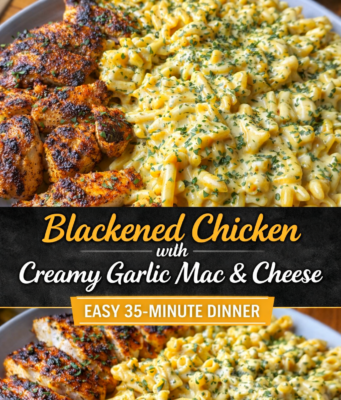 Blackened Chicken with Creamy Garlic Mac and Cheese (Easy, Comfort Food Dinner) Blackened Chicken with Creamy Garlic Mac and Cover