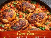 One-Pan Spicy Chicken Thighs with Tomato Rice (Easy Weeknight Dinner) One-Pan Spicy Chicken Thighs with Tomato Ric Cover