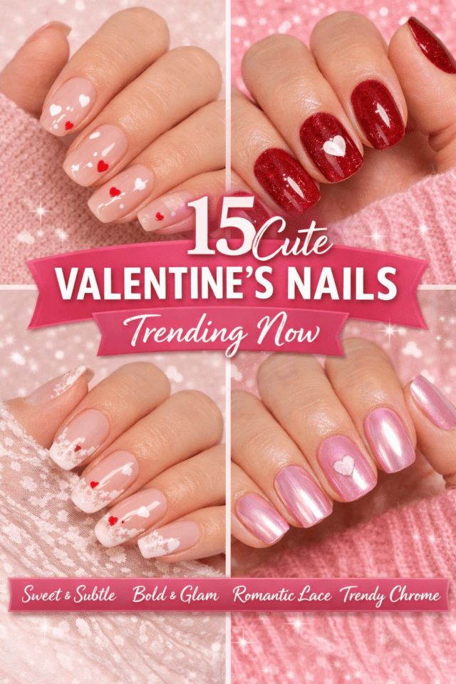 Cute Valentine’s nails