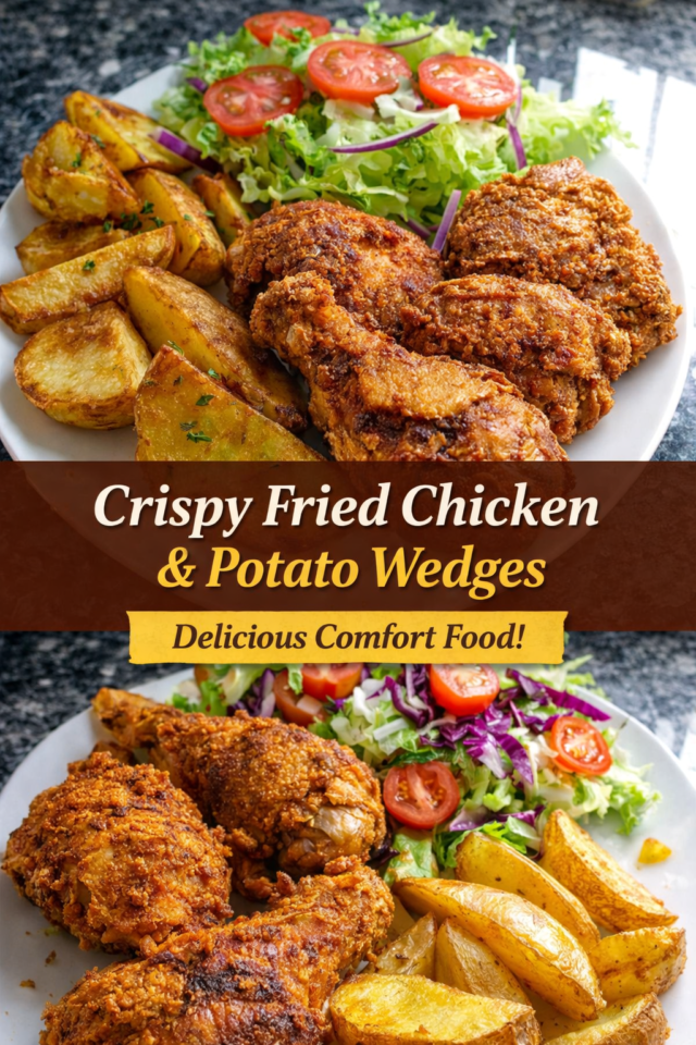 Simple Crispy Fried Chicken with Golden Pota Cover