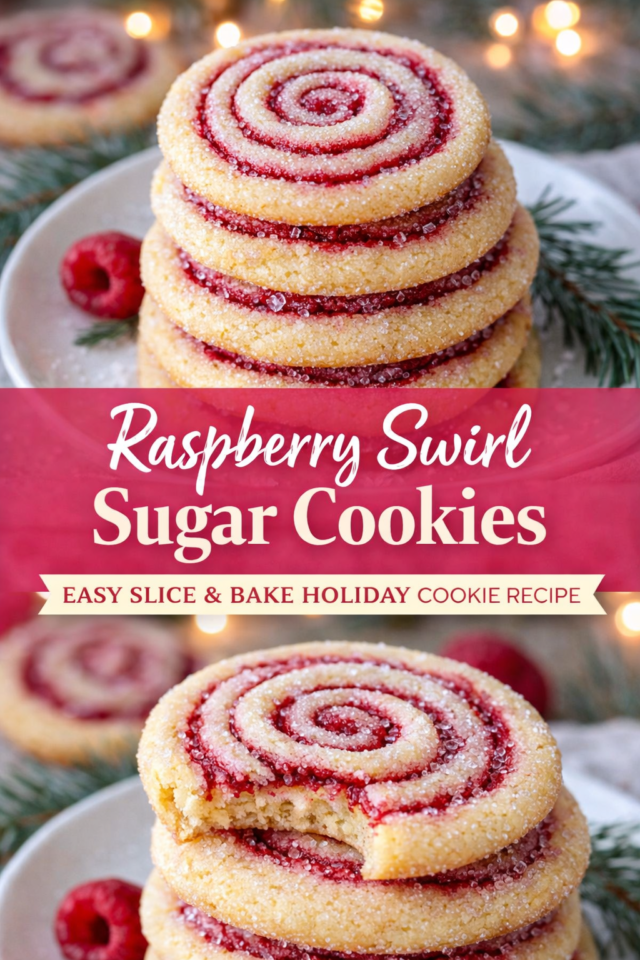 Raspberry Swirl Sugar Cookies