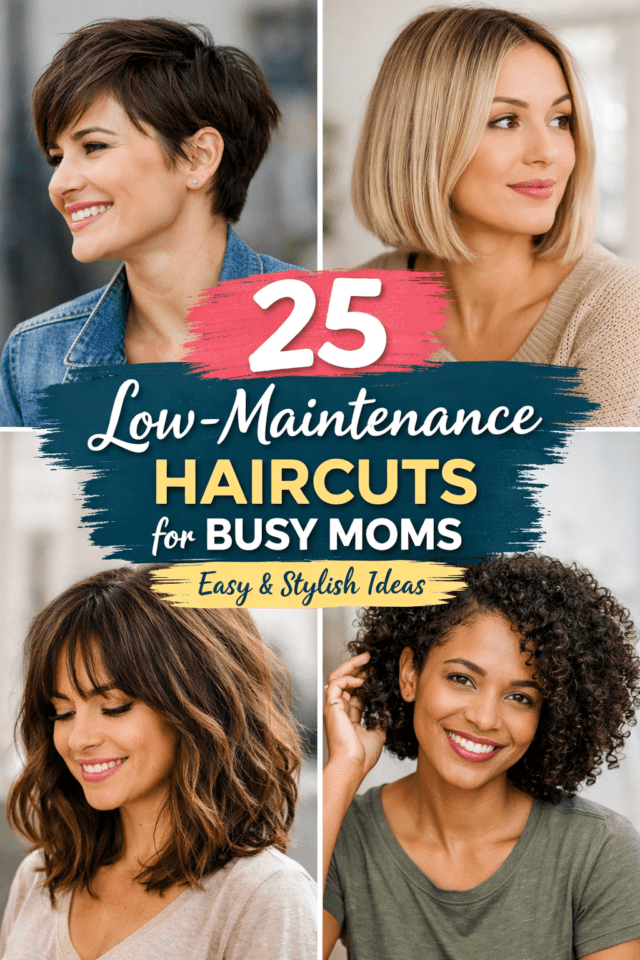 Low-maintenance haircuts for busy moms