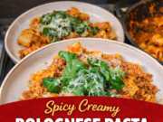 Spicy Creamy Bolognese Pasta (Rich, Comforting & Easy) Spicy Creamy Bolognese Pasta